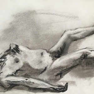 Schwerkraft | 11x14 | Abenteuer Kunstwerk | Figurenzeichnungen | NY Art | Brooklyn | Person Zeichnung | Hauskunst | Geburtstagskunst | Kunst Geschenk