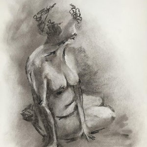 Beschäftigt Charlotte | 11x14 | Abenteuer Kunstwerk | Figurenzeichnungen | NY Art | Brooklyn | Person Zeichnung | Hauskunst | Geburtstagskunst | Kunst Geschenk