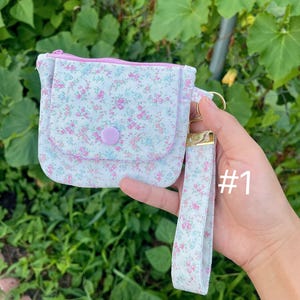 Handmade | Keychain Wallet with Wrist Lanyard, Compact Card Holder Keyring, Stylish Wallet Keychain for Essentials