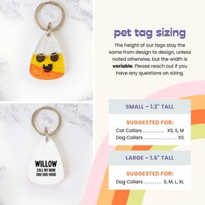 Candy Corny | Halloween Dog Collar, Spooky Cat Collar, Breakaway Cat Collar, Custom Martingale Collar, Matching Dog and Cat Fall Collars 画像 3