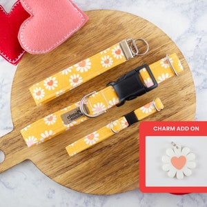 Pick Me | Valentines Day Cat Collar, Floral Boho Breakaway Cat Collar, Cottagecore Valentine’s Day Dog Collar, Daisy Heart V Day Gift