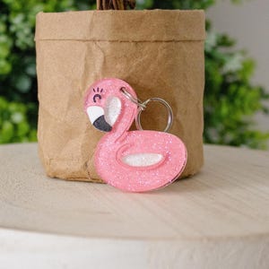 Flamingo Pool Floaty Pet ID Tag – Summer Personalized Dog or Cat Name Tag, Matching Custom Acrylic Keychain | Summer Girls