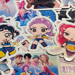 Kpop Demon Hunter Inspired Stickers|Huntrix and Saja Boys stickers| Golden|Your Idol|Soda pop|Kpop x Dark Fantasy Stickers|Kpop Fan Gift
