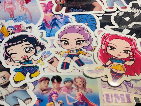 50pcs Derpy Kpop Demon Hunters Stickers, Saja Boys Fan Pack, Huntrix
