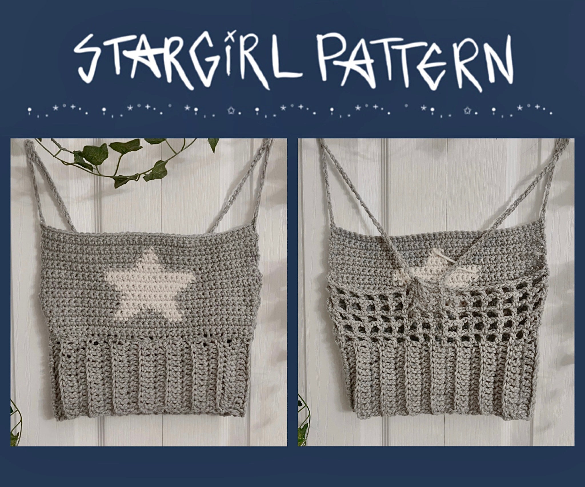 Stargirl Top Crochet PATTERN - Etsy Stargirl Top Crochet PATTERN - Etsy