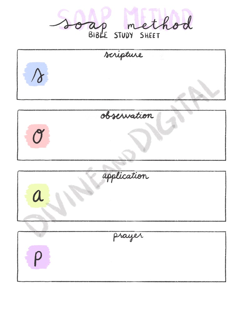 SOAP Method Bible Study, SOAP Bible Study Planner, Bible Study Notebook