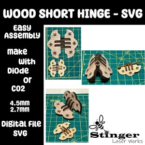 Houten kort scharnier SVG