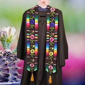 Embroidered Serape Graduation Stole Sash - Estola Bordada de Graduacion