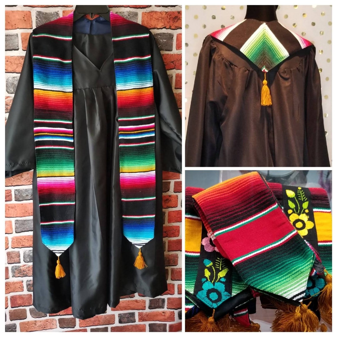 Serape Graduation Stole Sash With Lining Premium Serape Estola De