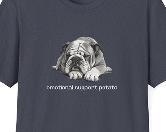 Emotional Support Potato Bulldog T-Shirt