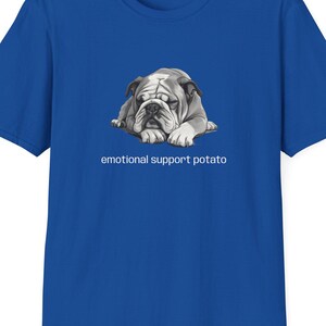 Emotional Support Potato Bulldog T-Shirt image 2