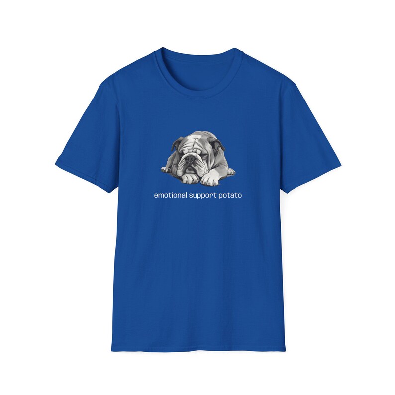 Emotional Support Potato Bulldog T-Shirt image 2