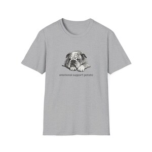 Emotional Support Potato Bulldog T-Shirt image 4