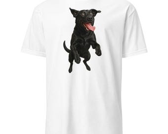 Black Lab Having Fun - Short-Sleeve Unisex T-Shirt