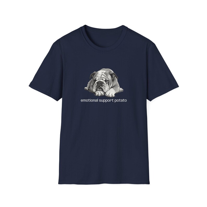 Emotional Support Potato Bulldog T-Shirt image 6