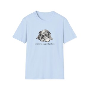 Emotional Support Potato Bulldog T-Shirt image 5
