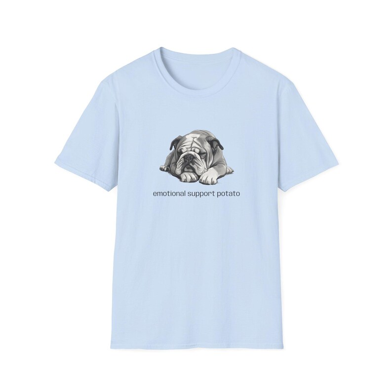 Emotional Support Potato Bulldog T-Shirt image 5