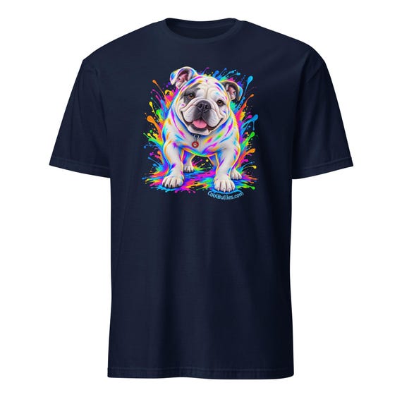 Colorful Bulldog Graphic T-Shirt