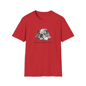 Emotional Support Potato Bulldog T-Shirt image 7