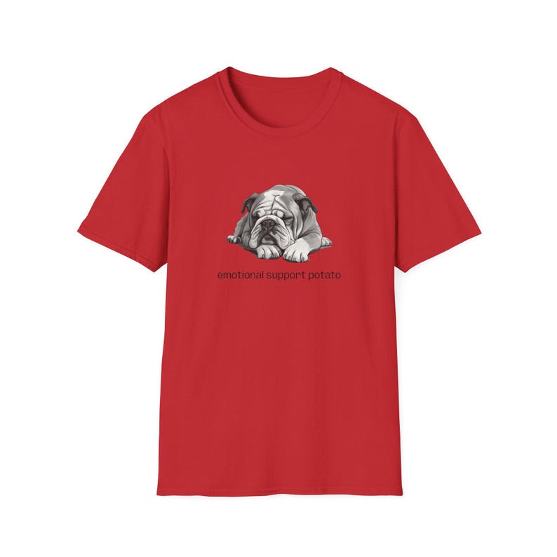 Emotional Support Potato Bulldog T-Shirt image 7