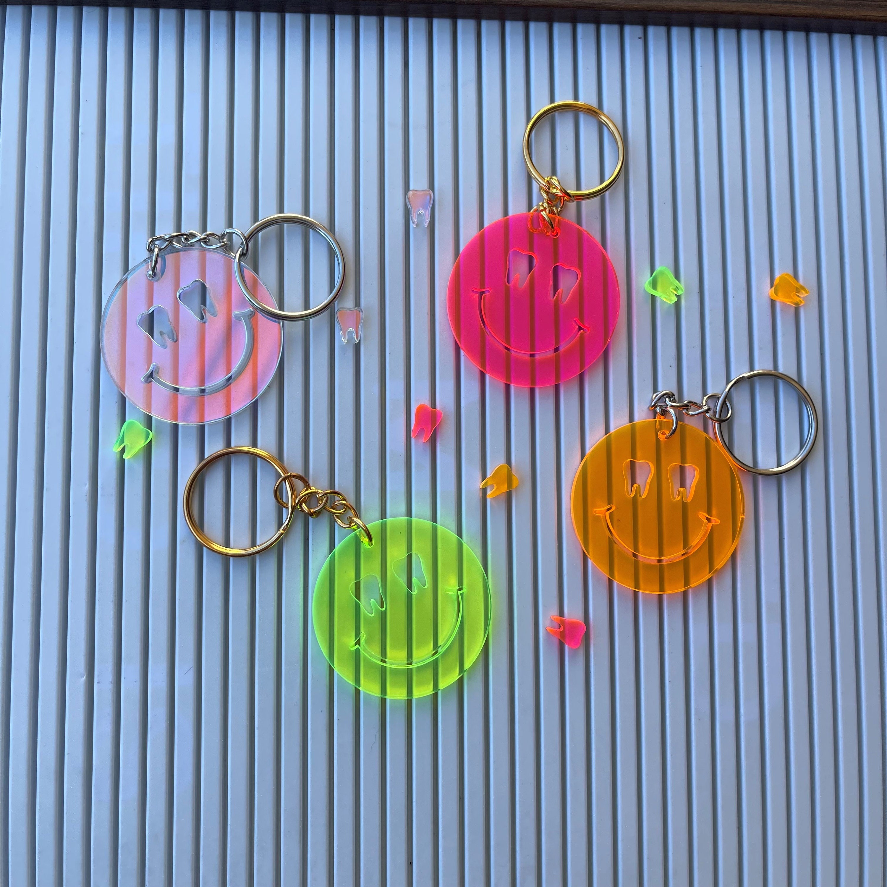 Dental Keychain/tooth Keychain/smiley Face Keychain/dental Etsy