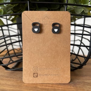 Kettlebell Earrings | Fitness Earrings | CrossFit Jewelry | Fitness Lover | Dumbbell Earrings | Acrylic Earrings | Gym Accessories