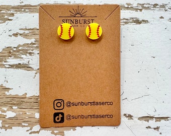 Softball Ohrringe | Softball Ohrstecker | Softball Zubehör | Softball Ohrringe für Frauen |  Softball Schmuck | Softball Liebhaber