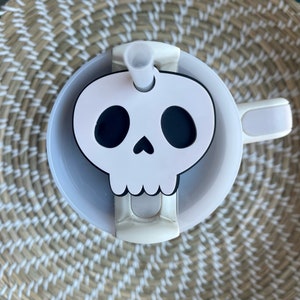 Skull Tumbler Topper | 40oz or 30oz Tumbler Topper | Halloween Tumbler Topper | Custom Acrylic Topper