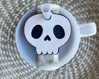 Skull Tumbler Topper | Acrylic Halloween Accessory (40oz or 30oz)