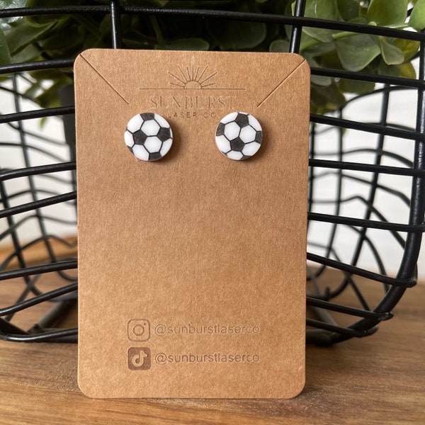 Soccer Ball Earrings | Soccer Ball Studs | Soccer Accessories | Soccer Earrings for Women | Soccer Jewelry | Soccer Lover