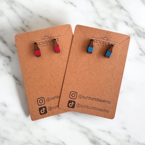Mini Beer Bottle Earrings – Walnut Wood Studs | Laser Cut Cute Gift for Her | Funny Bar Earrings | Tiny Drink Jewelry