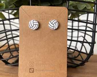 Volleyball Earrings | Volleyball Studs | Volleyball Accessories | Volleyball Earrings for Women | Volleyball Jewelry | Volleyball Lover