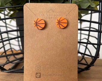 Basketball Earrings | Basketball Studs | Basketball Accessories | Basketball Earrings for Women | Basketball Jewelry | Basketball Lover