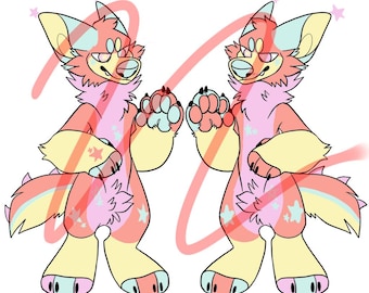Star puppy furry adoptable (+3 pieces of art)