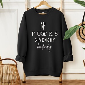 Rolig unisex-tröja, sarkastisk tröja för mörk humor, F-ord, sarkasm, noll flockar given gåva, rolig grafisk topp