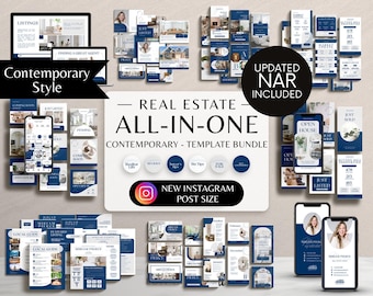 Real Estate Social Media Instagram Bundle, Real Estate Marketing, Realtor instagram Post Template Canva, Real Estate Flyer, Real Estate logo