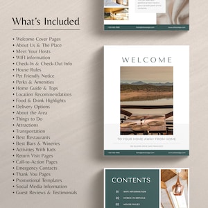 May include: A welcome guide for guests staying at a vacation rental. The guide includes information about the property, local attractions, and amenities. The guide is designed to help guests have a comfortable and enjoyable stay.