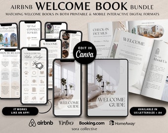 Airbnb Welcome Book Template Canva, Digital & Printable Guide Template for Cottage, Beach Host House Manual, Vrbo, Vacation Rental STR, EG2