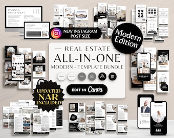 All-In-One Realtor Branding Kit, Real Estate Agent Business Cards, Social Media Post Template Marketing, Buyer Agent, Listing Presentation