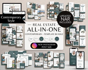 Ensemble ultime de modèles de marketing immobilier, ensemble Instagram de réseaux sociaux pour l'immobilier, marketing immobilier, agent immobilier instagram Canva