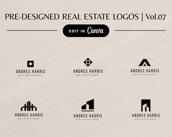 Professionelles Immobilien-Logo, vorgefertigtes Makler-Logo, Makler-Branding, modernes Makler-Logo-Design, bearbeitbares Geschäftslogo
