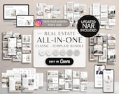 All-In-One Real Estate Marketing Templates Bundle, Real Estate Social Media, Real Estate Instagram Post,Buyer Seller Guide, Buyer Agent, NAR