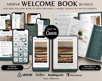 Airbnb Welcome Book Template: Digital Host Guide (Canva)