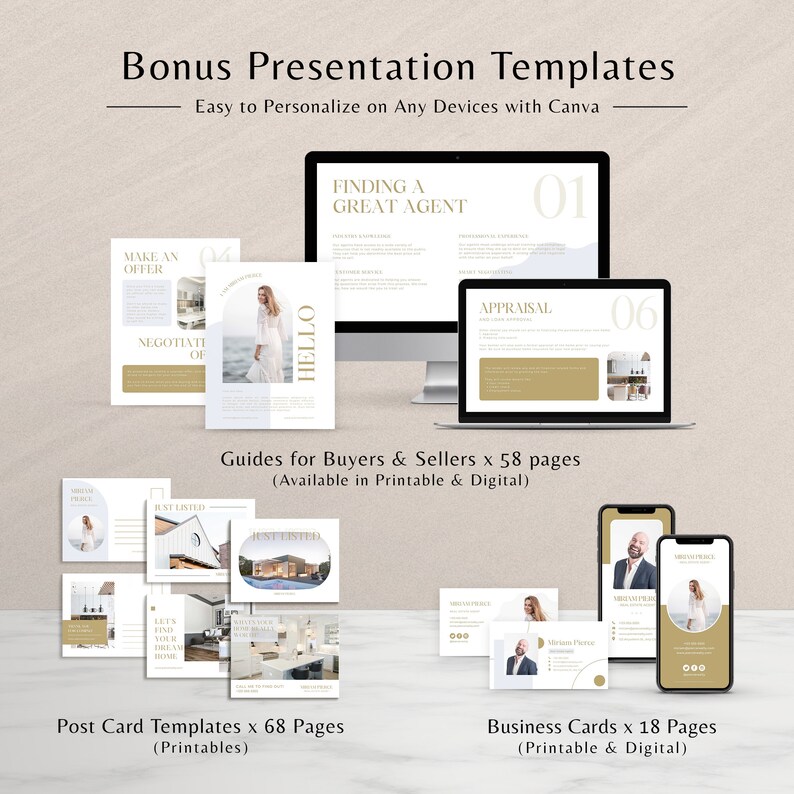Realtor Luxury Branding Marketing Bundle Real Estate Agent - Etsy