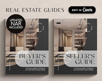 Real Estate Buyer and Seller Guide, Realtor Buyer Packet & Seller, Home Buyer Canva Printable Guide, Real Estate Marketing, Buyer Agent, NAR