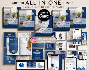 Airbnb Mega Bundle | Airbnb Host Bundle | Welcome Book Template | Income Spreadsheet | Airbnb Printable , VRBO Airbnb welcome Book, IG Post