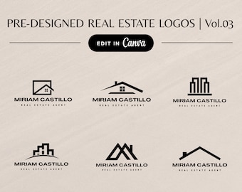 Realtor Logo Design, Real Estate Branding, Real Estate Logo, Realtor Name Logo, Luxury Modern Minimalistic Custom Editable Canva Logo