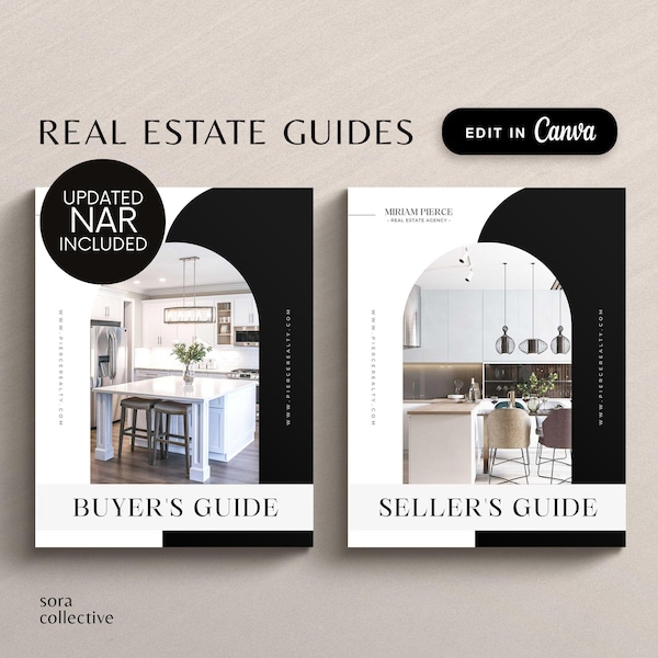 Buyer Agent Commission, NAR, Real Estate Buyer and Seller Guide, Realtor Buyer Packet & Seller, Real Estate Marketing Template Bundle
