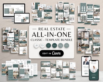 Ultimate Real Estate Marketing Templates Bundle, Real Estate Flyers + Postcards, Real Estate Social Media Instagram, Buyer and Seller Guide