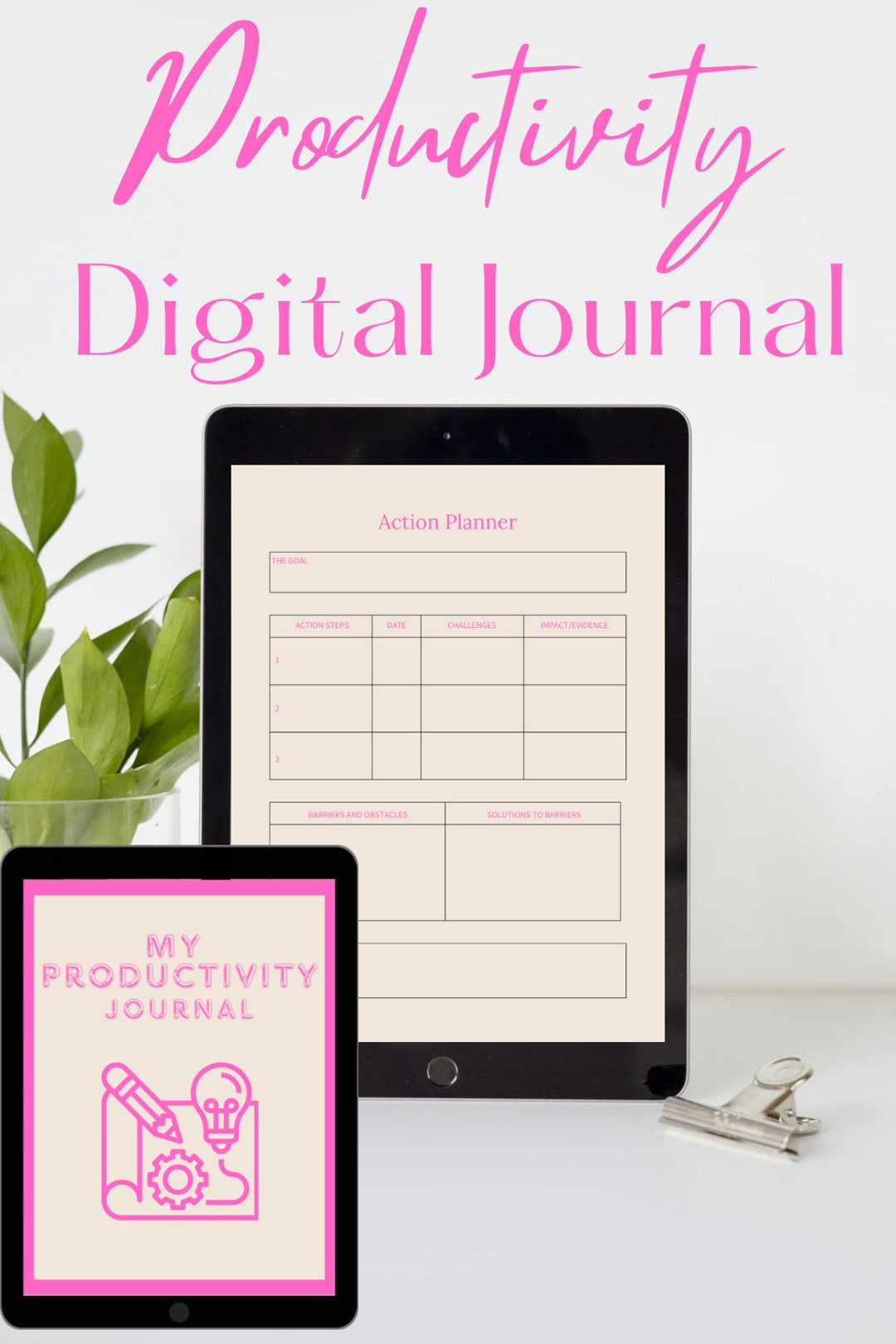 Productivity Journal Example Downloadable Digital Productivity Journal - Etsy
